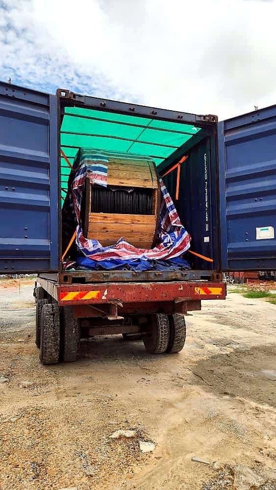 Cable reel container